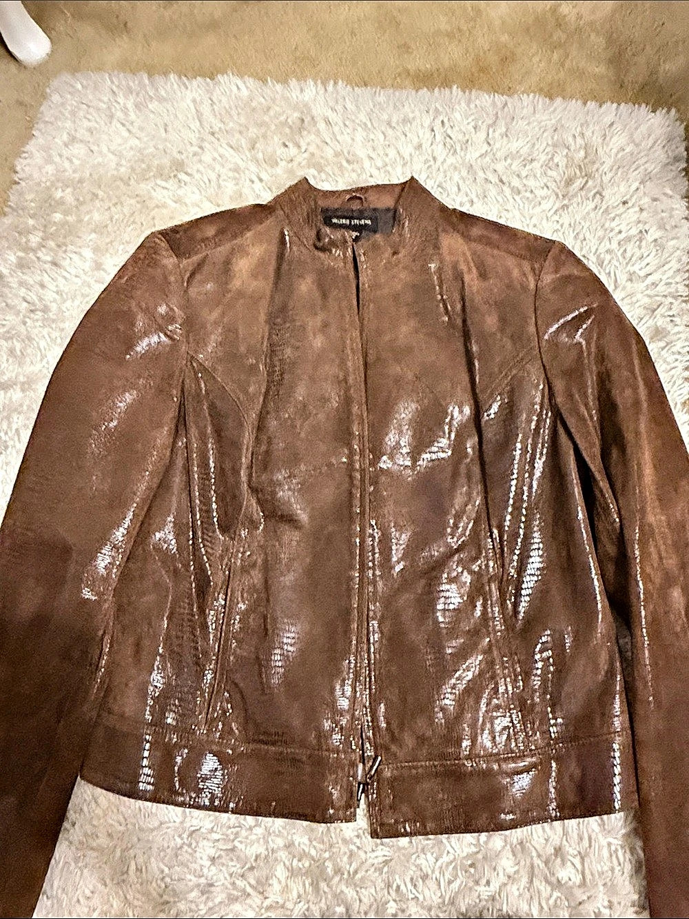 Valerie Stevens Brown Jacket Size Medium Like New